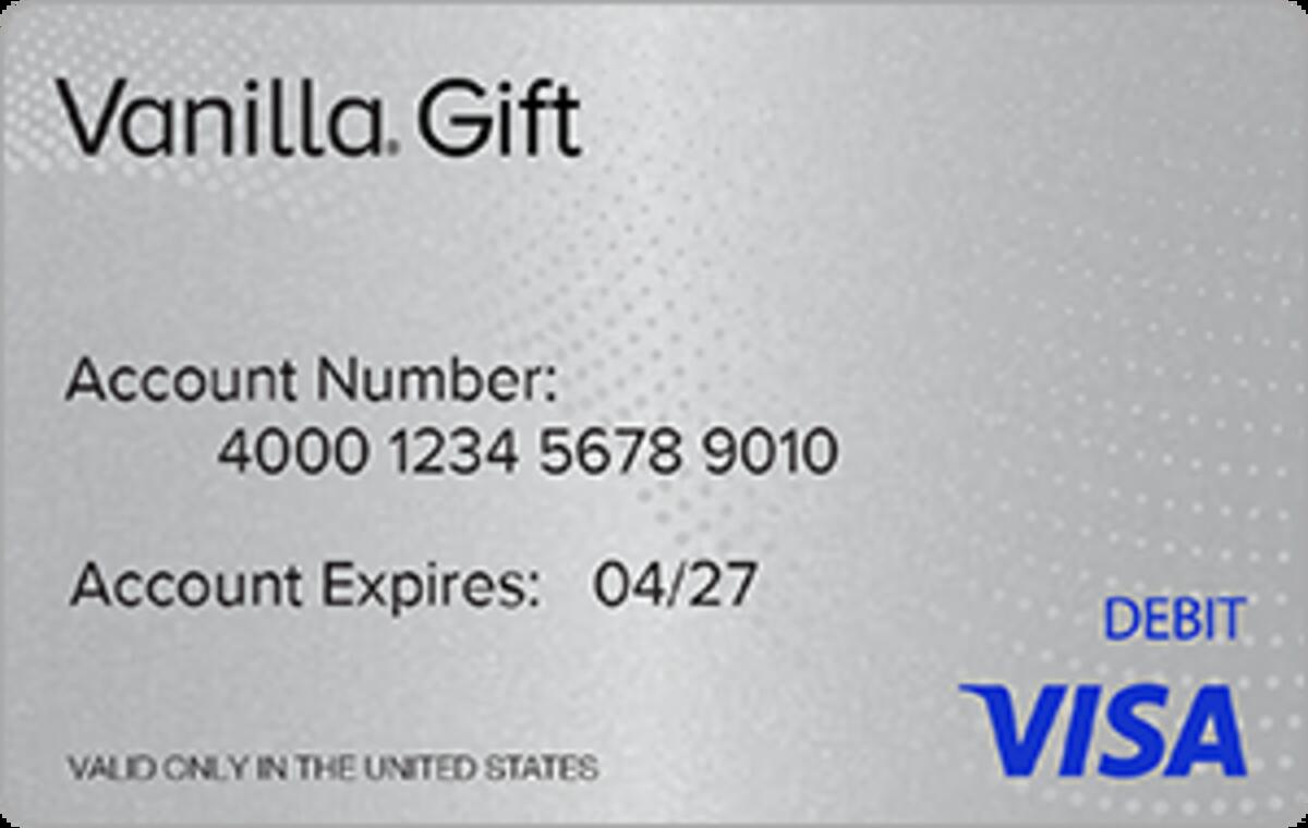 Silver Vanilla® Visa® Gift Card with modern minimalist design